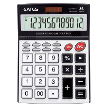 Two-way Power 12 Digits Office Calculator Big LCD Display Desktop Promotional Calculator With the Transparent Keys Design